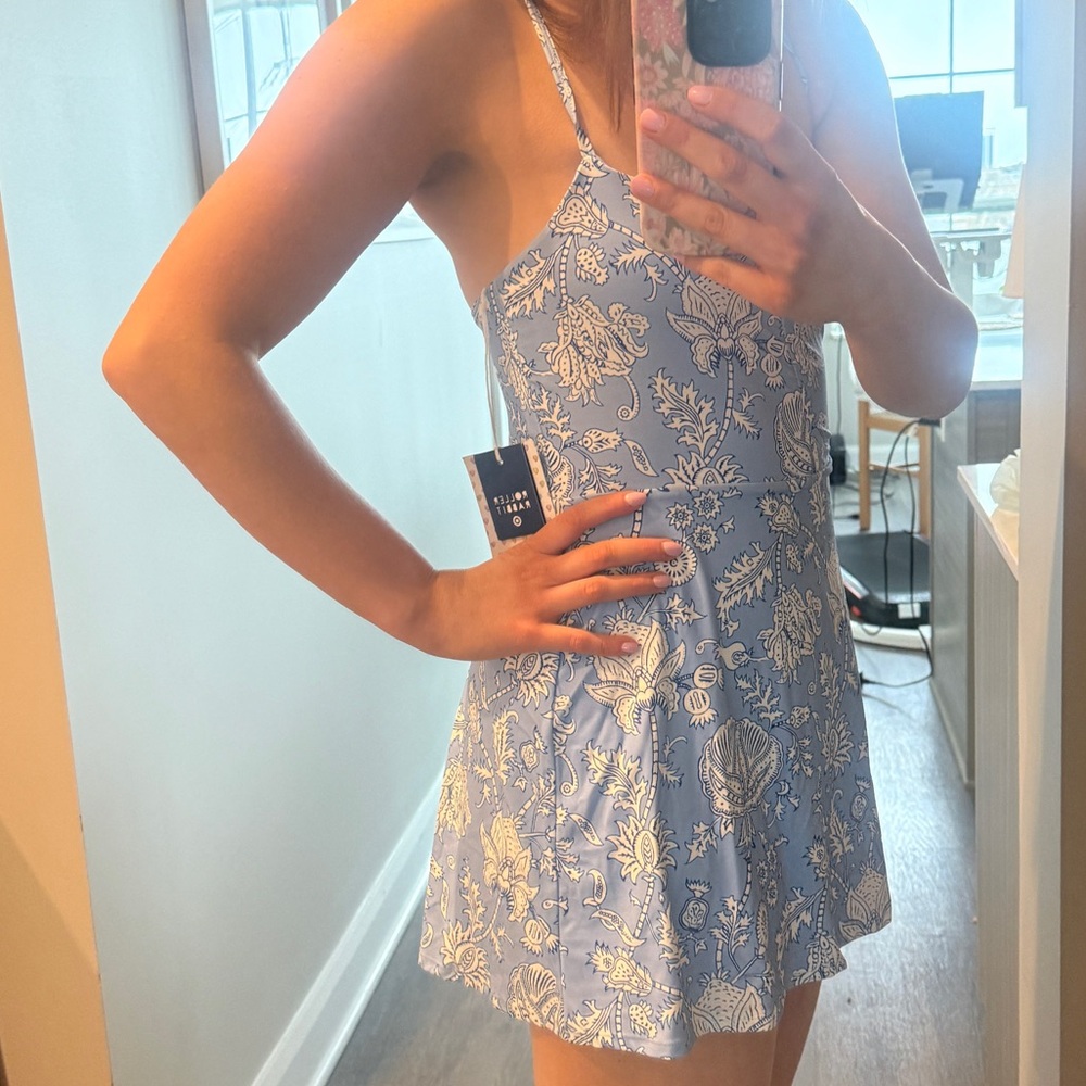 ROLLER RABBIT X TARGET BLUE AND WHITE ACTIVE DRESS